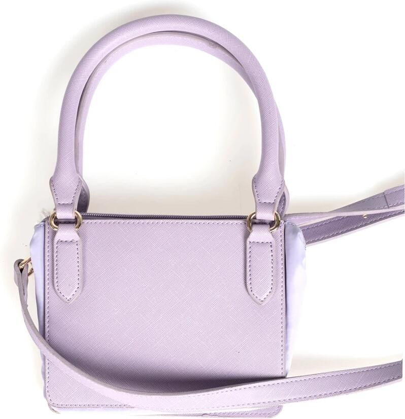 PATRIZIA PEPE Gevouwen Geometrische Print Handtas Purple Dames - Foto 5