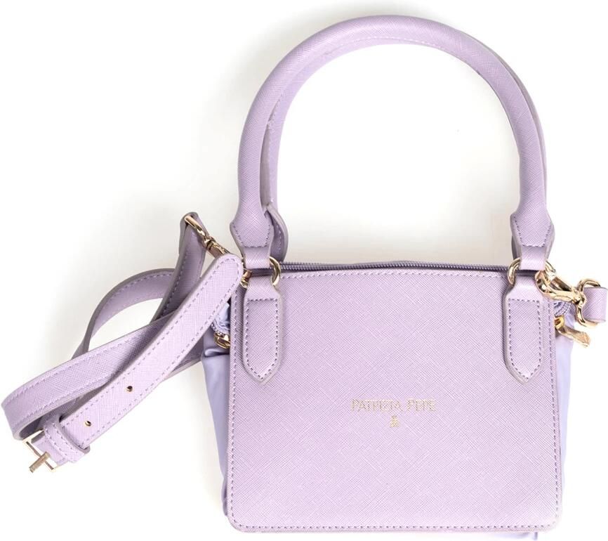 PATRIZIA PEPE Gevouwen Geometrische Print Handtas Purple Dames - Foto 4