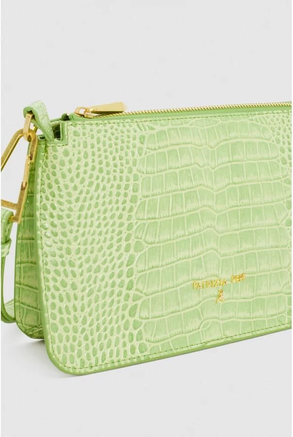 Patrizia Pepe Hobo tas met krokodillenleer-effect Groen - Foto 2