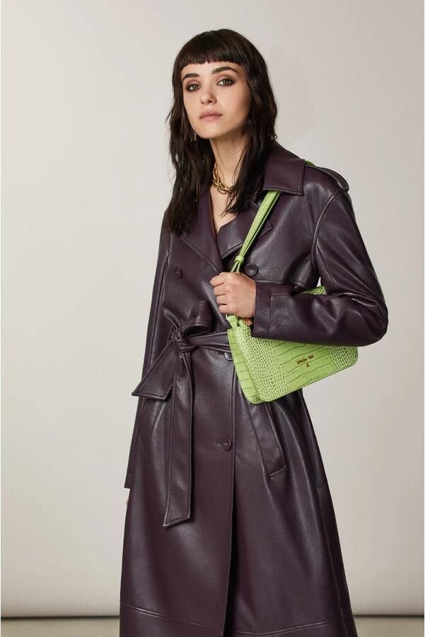 Patrizia Pepe Hobo tas met krokodillenleer-effect Groen - Foto 3