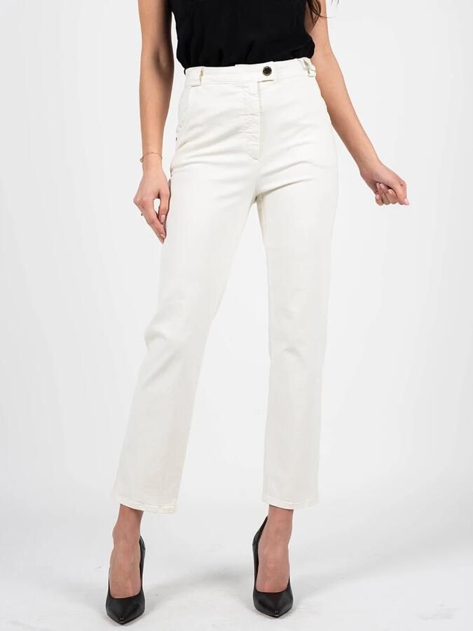 PATRIZIA PEPE Hoge Taille Slim-fit Jeans Beige Dames - Foto 3