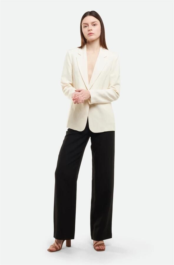 PATRIZIA PEPE Ivoor Oversized Knoop Blazer White Dames - Foto 3