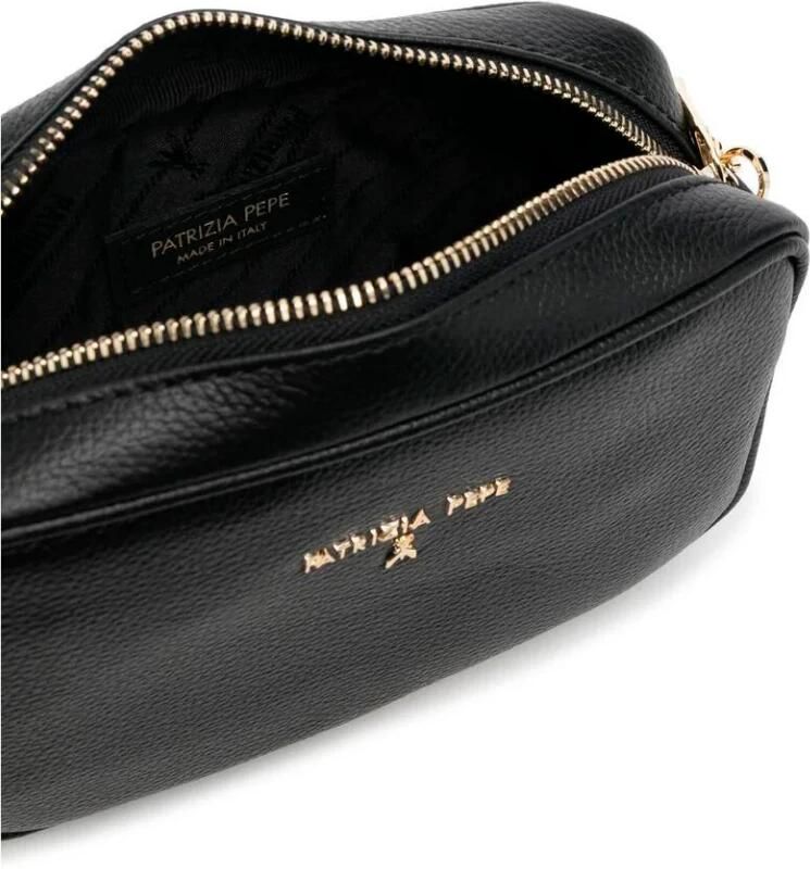 PATRIZIA PEPE Zwarte Leren Crossbody Tas Compact en Stijlvol Zwart Dames - Foto 4