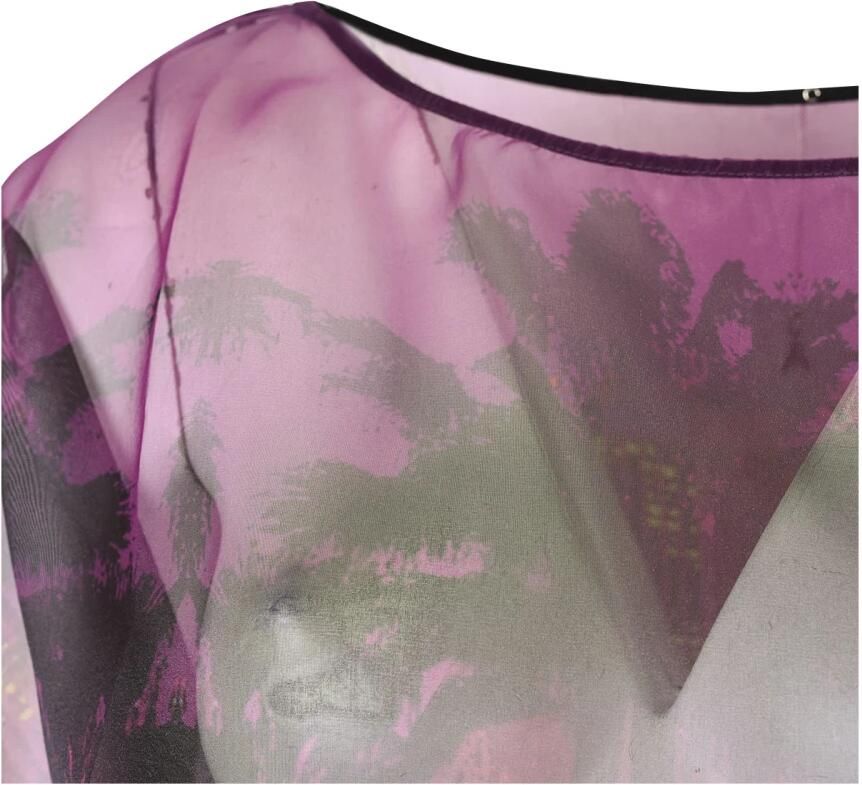 PATRIZIA PEPE Paarse zonsondergang blouse voor vrouwen Purple Dames - Foto 3