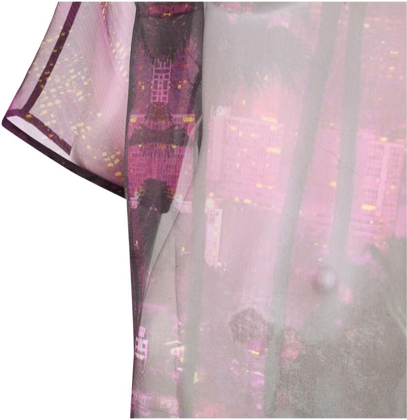 PATRIZIA PEPE Paarse zonsondergang blouse voor vrouwen Purple Dames