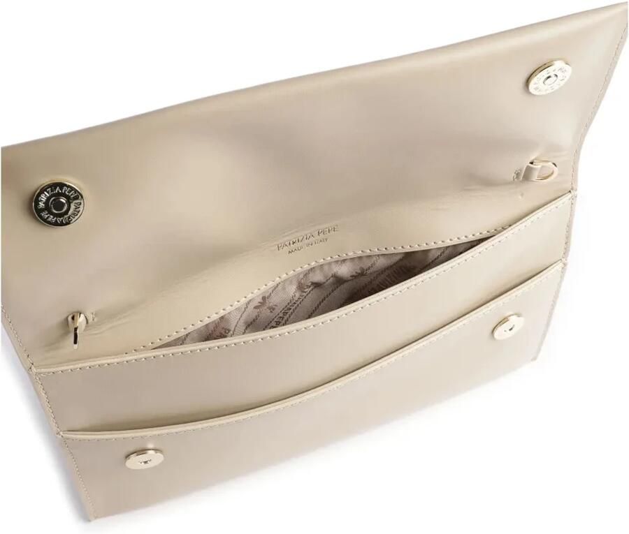 PATRIZIA PEPE Metallic Fly Clutch met Afneembare Ketting Beige Dames - Foto 3