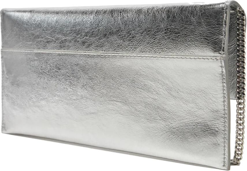 PATRIZIA PEPE Metallic Fly Clutch met Afneembare Ketting Gray Dames - Foto 10