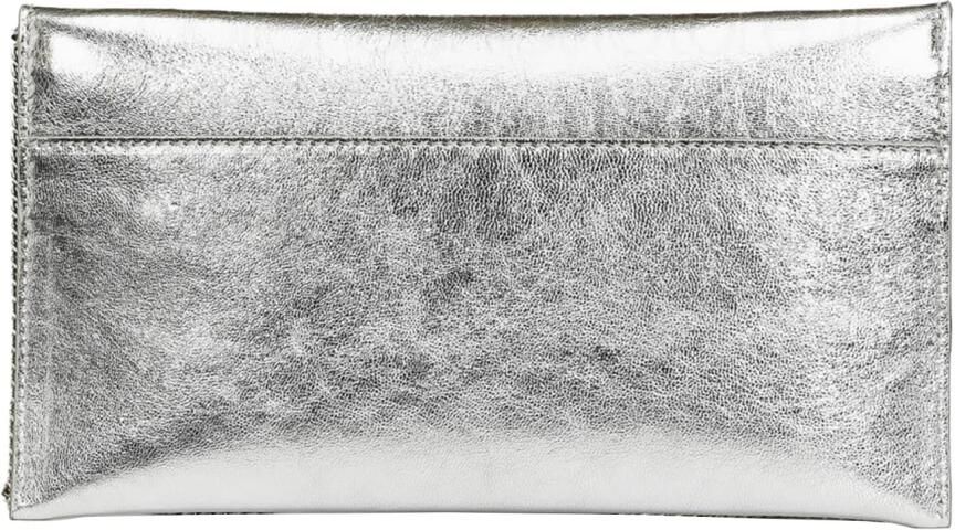 PATRIZIA PEPE Metallic Fly Clutch met Afneembare Ketting Gray Dames - Foto 14