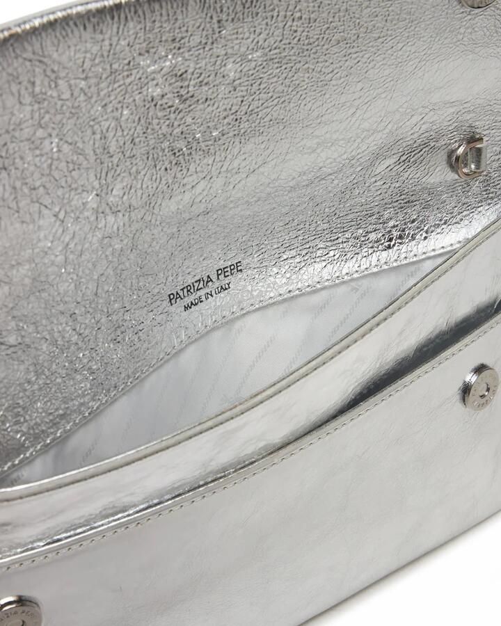 PATRIZIA PEPE Metallic Fly Clutch met Afneembare Ketting Gray Dames - Foto 5