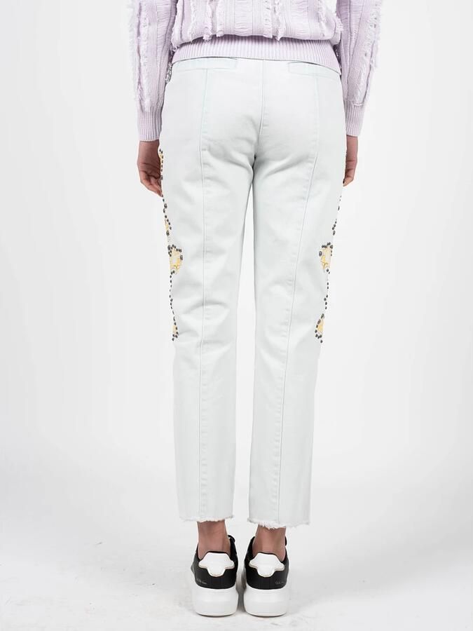 PATRIZIA PEPE Stijlvolle Mom Fit Jeans met Schitterende Details Blauw Dames - Foto 3