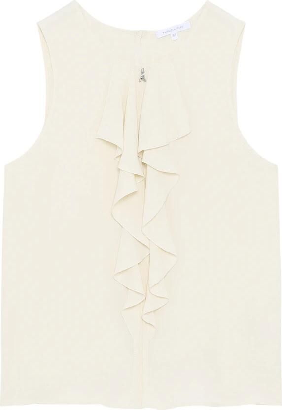 PATRIZIA PEPE Stijlvolle Gerimpelde Top Beige Dames - Foto 5