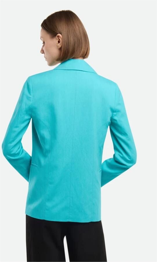 PATRIZIA PEPE Turquoise Blazer Enkelrij Knoopsluiting Blue Dames - Foto 2