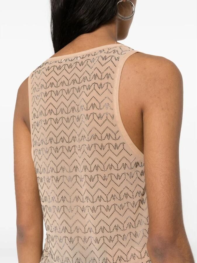PATRIZIA PEPE Witte T-shirts en Polos met Strass Applicaties Beige Dames - Foto 2