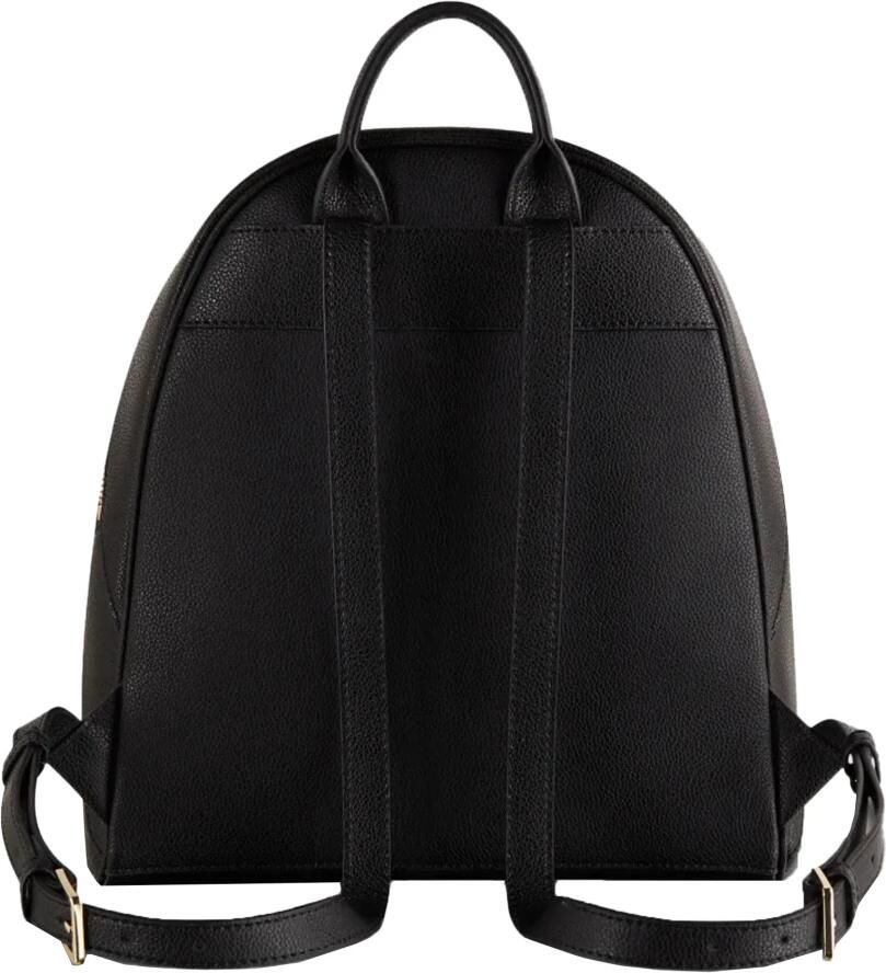 PATRIZIA PEPE Stijlvolle Front Zip Rugzak met Gouden Metalen Logo Black Dames - Foto 2