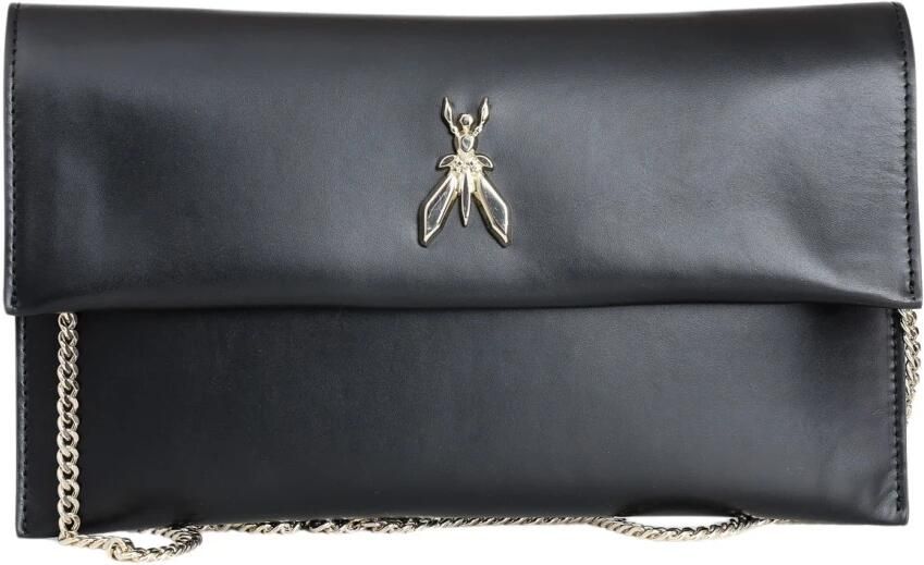PATRIZIA PEPE Zwarte Pochette met Gouden Vlieglogo Black Dames - Foto 5
