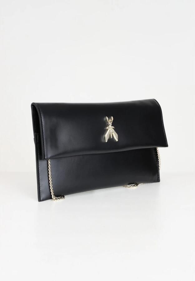 PATRIZIA PEPE Zwarte Pochette met Gouden Vlieglogo Black Dames - Foto 4