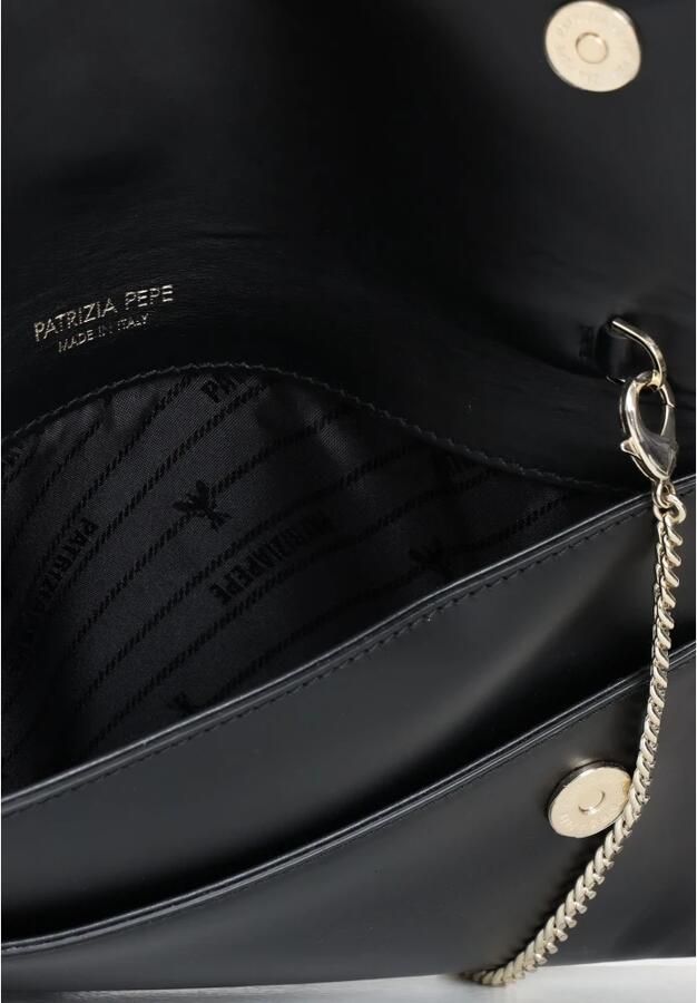 PATRIZIA PEPE Zwarte Pochette met Gouden Vlieglogo Black Dames - Foto 3