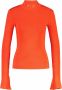 PATRIZIA PEPE Pullover met opstaande kraag en logo borduursel Oranje Dames - Thumbnail 1