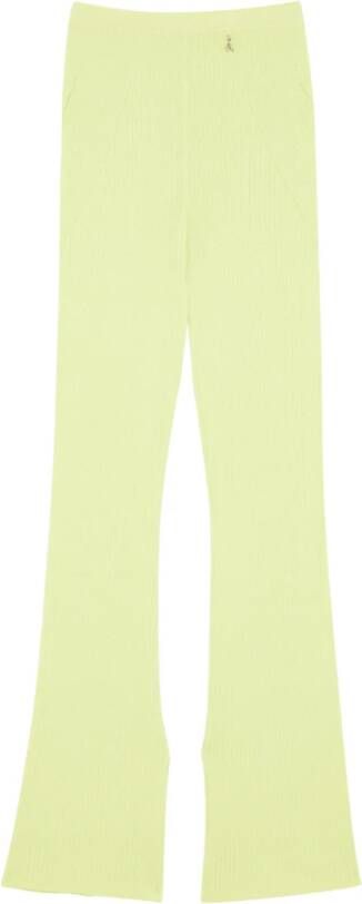 PATRIZIA PEPE Ribgebreide Slim Fit Broek Groen Dames