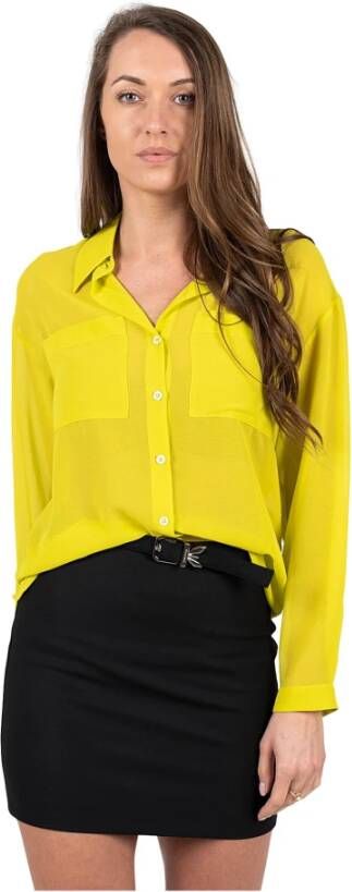 PATRIZIA PEPE Losvallend Transparant Overhemd Yellow Dames
