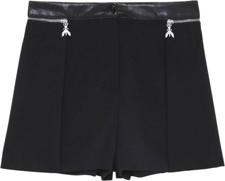 PATRIZIA PEPE Broek `Essential` mix-fabric shorts Black Dames