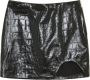 PATRIZIA PEPE Zwarte leren rok met zijsplit Black Dames - Thumbnail 2