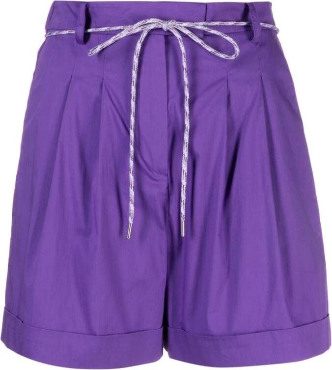 PATRIZIA PEPE Violet Korte Shorts voor Vrouwen Purple Dames