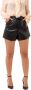 PATRIZIA PEPE Hoge taille zwarte imitatieleer shorts Zwart Dames - Thumbnail 1