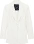 PATRIZIA PEPE Jas 1-knop slanke jas White Dames - Thumbnail 1