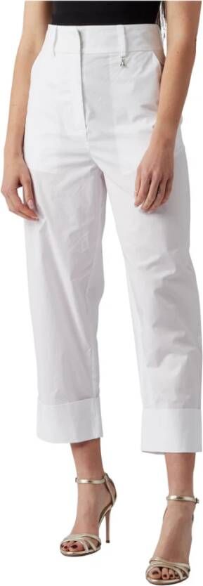 PATRIZIA PEPE Stijlvolle cropped broek voor vrouwen Wit Dames