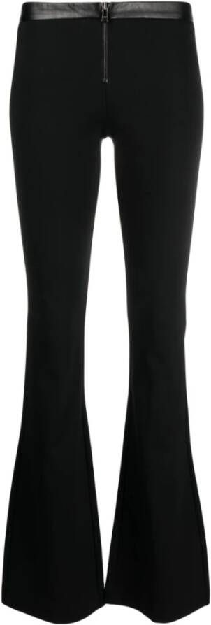 PATRIZIA PEPE Elegante zwarte broek met lage taille voor vrouwen Black Dames