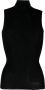 PATRIZIA PEPE Stijlvolle Gebreide Mouwloze Coltrui Black Dames - Thumbnail 1