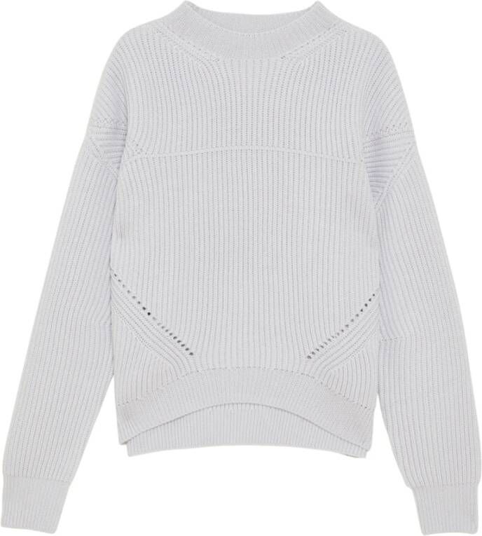 PATRIZIA PEPE Grijze Turtleneck Sweater met Contrastdetails Gray Dames