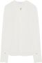 PATRIZIA PEPE Blouse met lange mouwen en contrastdetails White Dames - Thumbnail 1