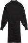 PATRIZIA PEPE Zwarte jurk met lange mouwen en centrale ruches Black Dames - Thumbnail 1