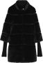 PATRIZIA PEPE Faux Fur Shearling Jassen Stijlvol en Warm Black Dames - Thumbnail 1