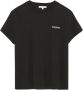 PATRIZIA PEPE Zwart Geborduurd Katoenen Crewneck T-Shirt Black Dames - Thumbnail 1