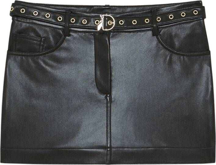 PATRIZIA PEPE Studded Belt Low-rise Miniskirt Zwart Dames