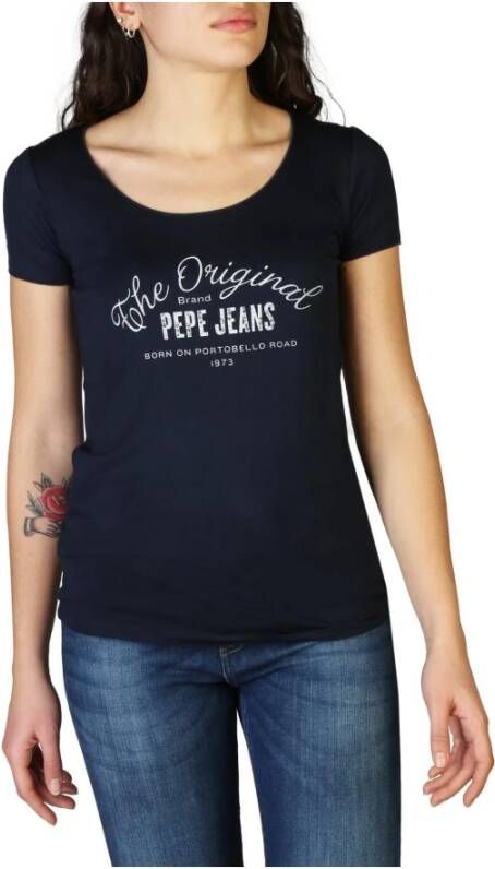 Pepe Jeans Shirt met korte mouwen Cameron met groot merkopschrift in vintage-stijl