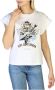Pepe Jeans Dames Ronde Hals T-shirt met Logo Prints White Dames - Thumbnail 1