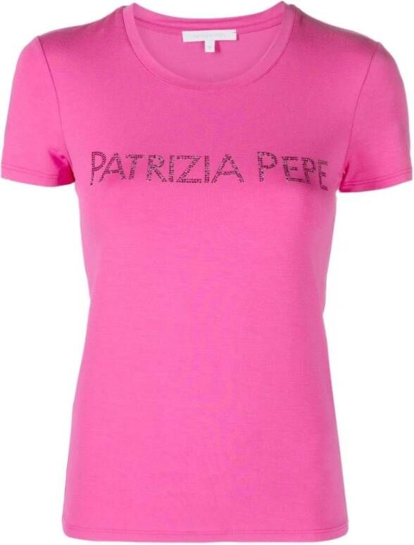 PATRIZIA PEPE Esstial Slim Fit Crew-neck T-shirt Roze Dames