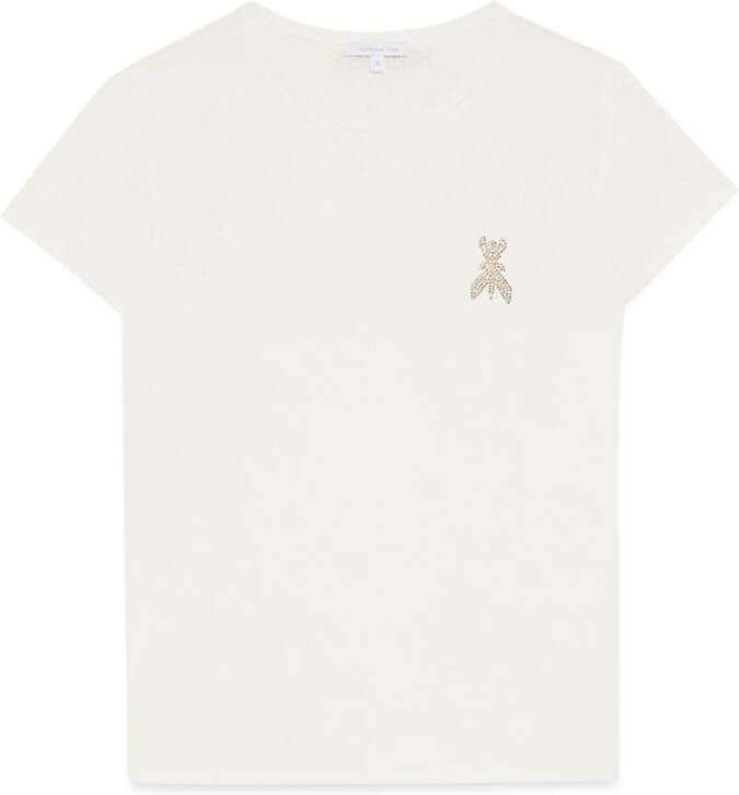 PATRIZIA PEPE T-shirt Logo T-shirt met korte mouwen White Dames