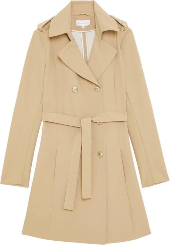 PATRIZIA PEPE Beige Slim Fit Double-Breasted Trenchcoat Beige Dames
