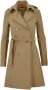 PATRIZIA PEPE Beige Slim Fit Double-Breasted Trenchcoat Beige Dames - Thumbnail 1