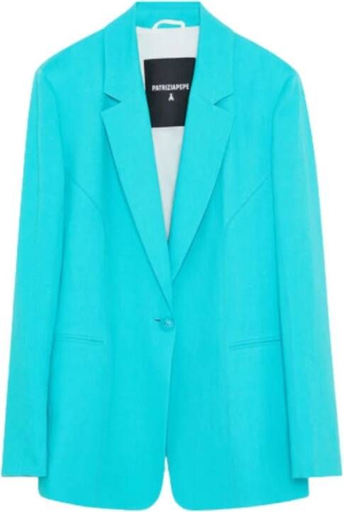 PATRIZIA PEPE Upgrade je garderobe met deze prachtige blazer Blauw Dames