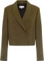 PATRIZIA PEPE Groene Blazer met Knoopsluiting en Slim Fit Groen Dames - Thumbnail 1