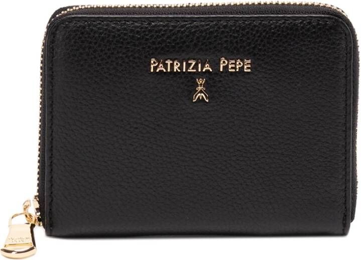PATRIZIA PEPE Essential Medium Zip-around Portemonnee Black Dames
