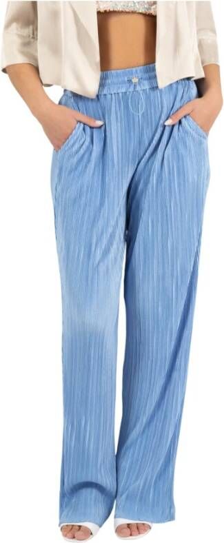 PATRIZIA PEPE Wide Trousers Blauw Dames