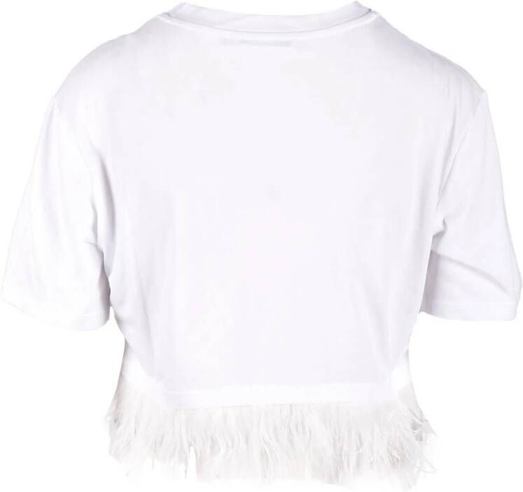 PATRIZIA PEPE Witte T-shirt uit de -collectie White Dames