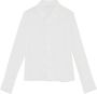 PATRIZIA PEPE Witte lichtgewicht overhemd met knoopmanchetten en parelmoeren knopen White Dames - Thumbnail 3
